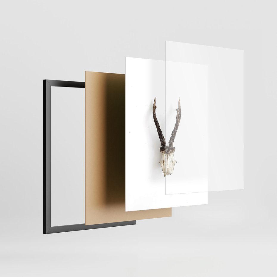 Zestaw obrazy w ramie 40x50 galeria - Kwiaty, boho, styl, minimalizm - rama czarna