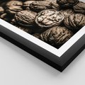 Plakat w ramie 50x70 - Orzechy Włoskie w Sepii - orzechy włoskie, fotografia retro - rama czarna