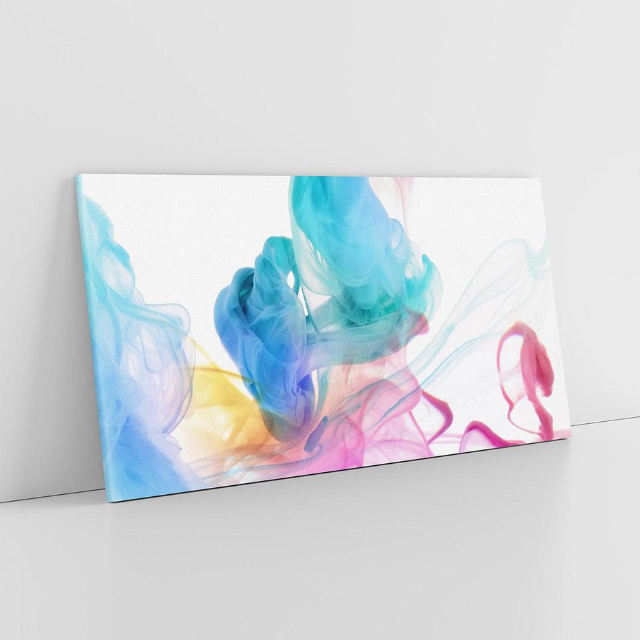 Obraz na płótnie 140x70 - Abstrakcyjne Pastelowe Piękno - abstrakcja, pastelowe