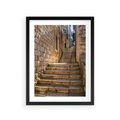 Plakat w ramie 30x40 - Uliczka: perspektywa miejskiego krajobrazu - uliczka, perspektywa - rama czarna