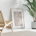 Plakat w ramie 30x40 - Pastelowe Nastroje - nowoczesny subtelny plakat, beżowy - rama drewno