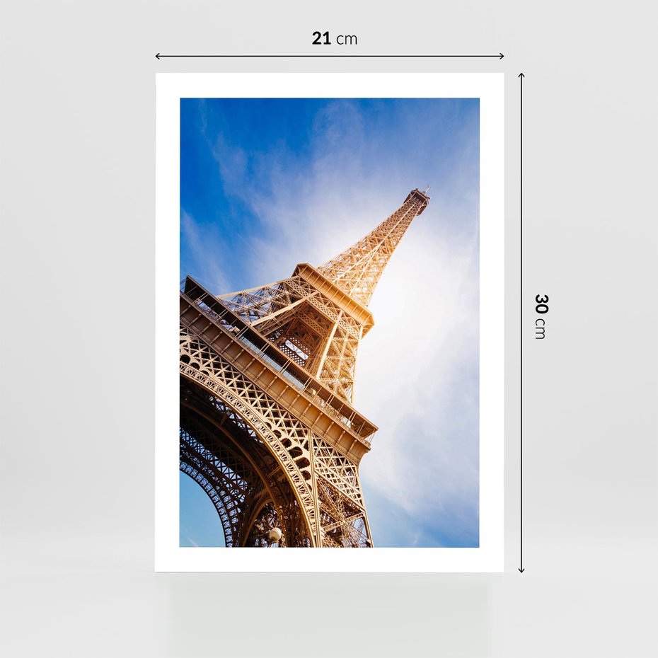 Plakat bez ramy 21x30 - Eiffla - ikona Paryża - Eiffla, Paryż