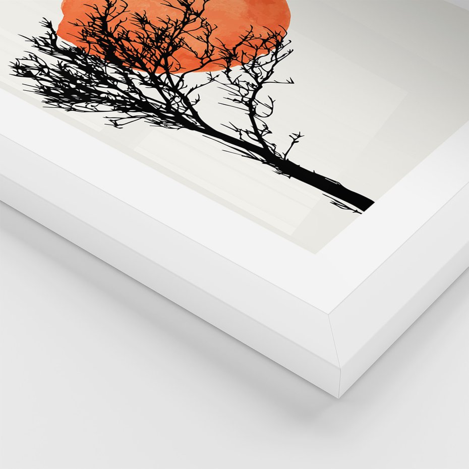 Zestaw obrazy w ramie 40x50 galeria - Boho, plakaty, minimalistyczne - rama biała