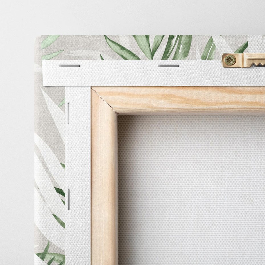 Obraz na płótnie 120x80 - Zielony Raj - monstera, palmy