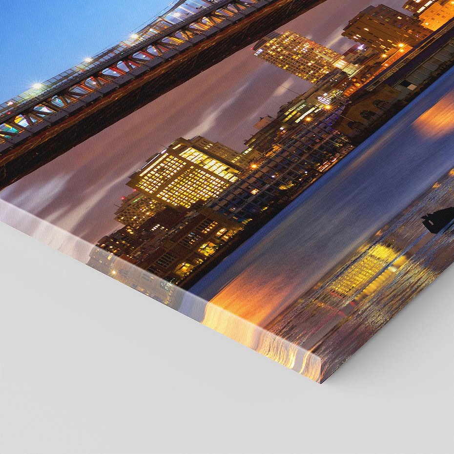 Obraz na płótnie 120x60 - Zachód słońca na moście w Filadelfii - Filadelfia, most