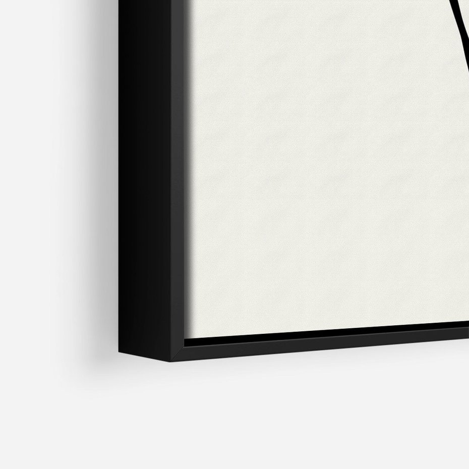 Obraz w ramie 70x100 - Elegancja Palm - nowoczesna sztuka, minimalistyczny styl - rama czarna