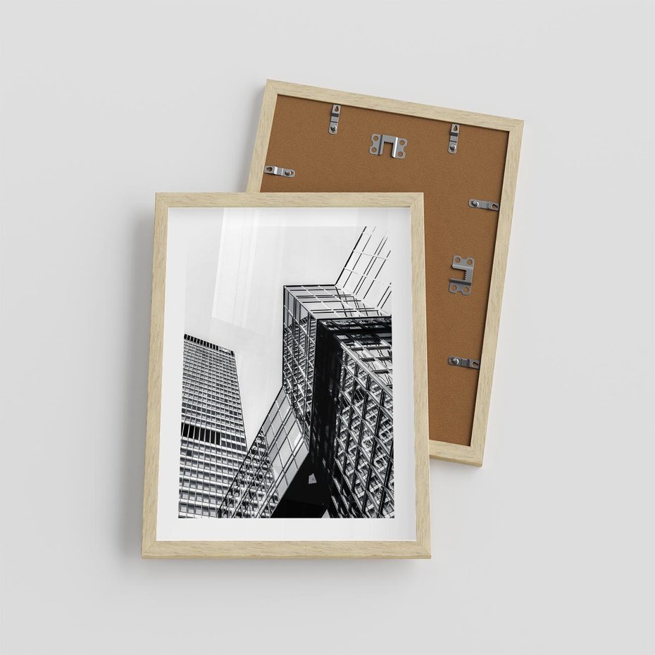 Plakat w ramie 30x40 - Fotografia Wieżowców - architektura, budynki - rama drewno