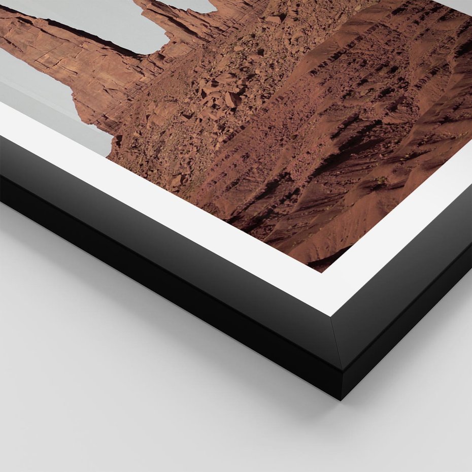 Plakat w ramie 40x50 - Surowość Pustyni - pustynia, kanion - rama czarna