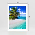 Plakat bez ramy 30x40 - Zaklęte palmy tropików - palmy, ocean