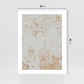 Plakat bez ramy 30x40 - Beżowa Ściana z Łuszczącą Się Farbą - stara ściana, beżowa