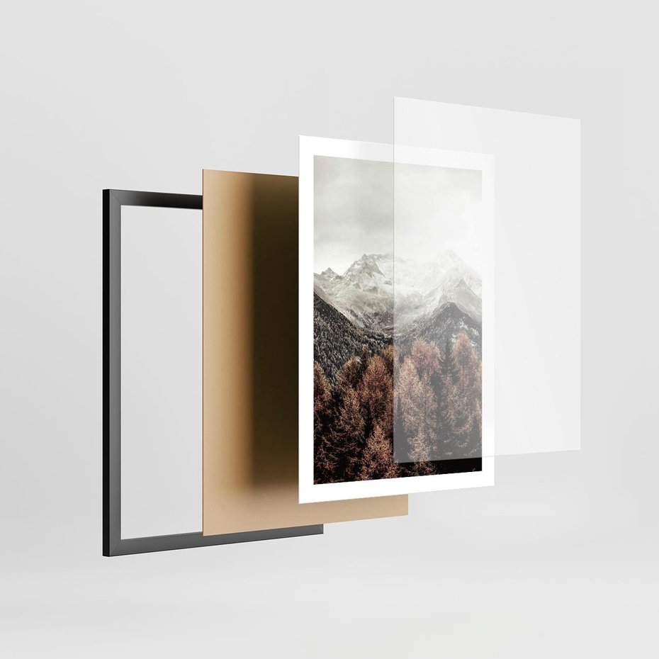 Plakat w ramie 50x70 - Jesienna Przyroda - góry, jesień - rama czarna
