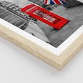 Plakat w ramie 40x50 - Londyńska Budka przy Big Benie - Londyn, budka - rama drewno