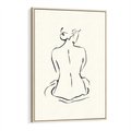 Obraz w ramie 80x120 - Migotliwa Symfonia - kobieta akt, minimalizm - rama drewno