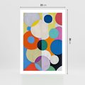 Plakat bez ramy 21x30 - Tajemnicze Odbicia Czasu - abstrakcyjne geometryczne kształty, olejny obraz