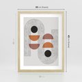 Plakat w ramie 30x40 - Nowoczesna Abstrakcja - geometria, grafika - rama drewno