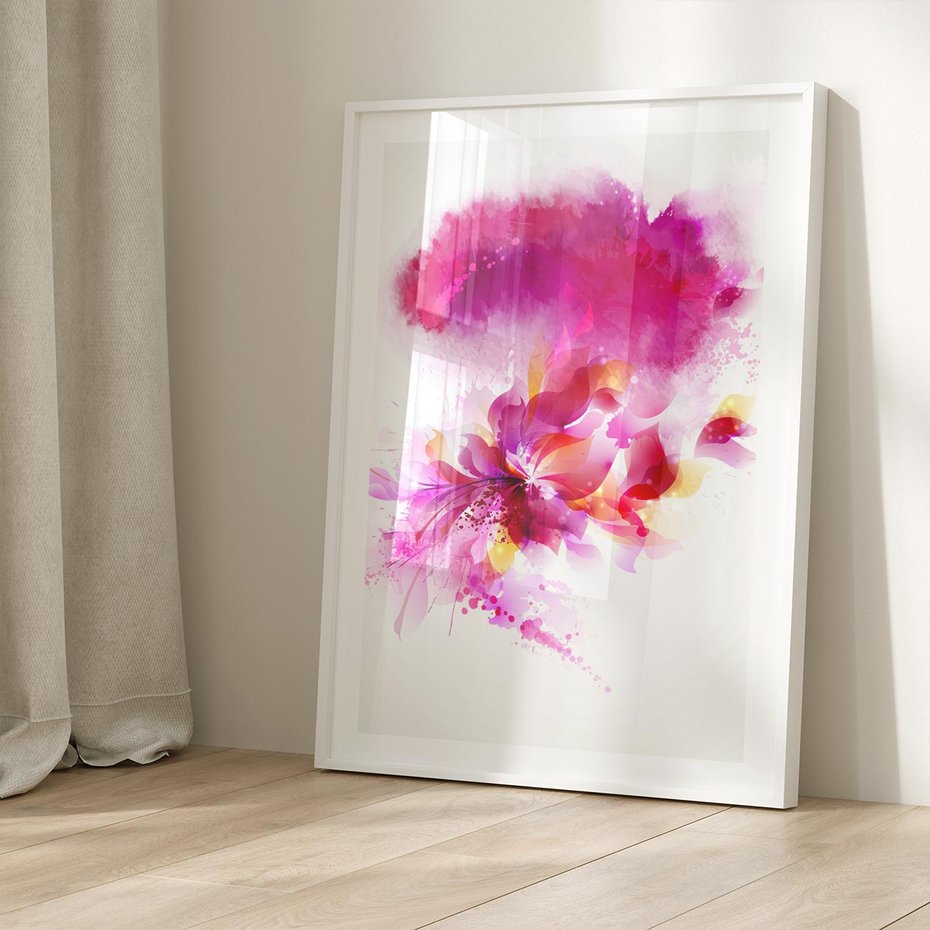 Plakat bez ramy 50x70 - Kwiaty abstrakcji - abstrakcja, kwiaty