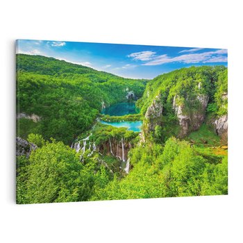 Obraz na płótnie 120x80 - Jeziora Pitwickie: urok Chorwacji - Jeziora, Pitwickie