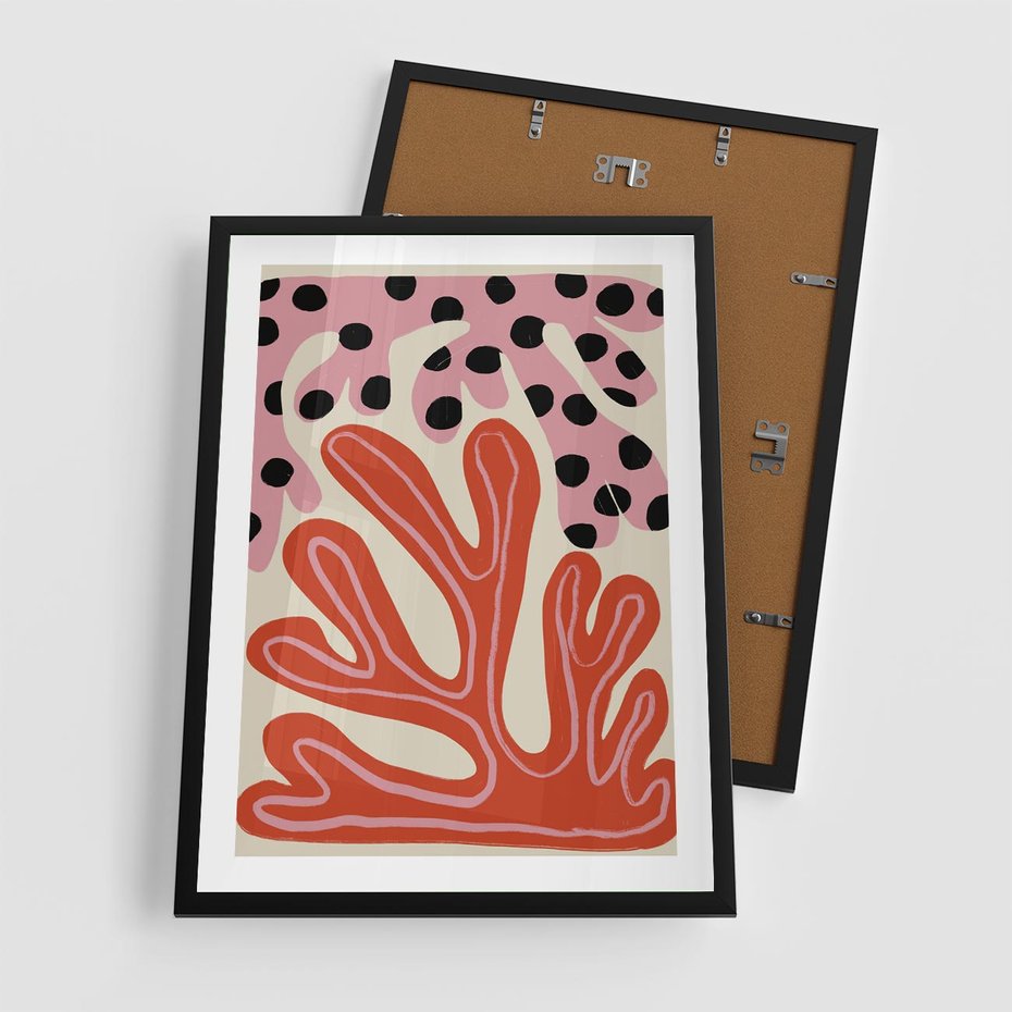 Plakat w ramie 50x70 - Księga Pastelowych Impulsów - abstrakcyjny obraz, plakat - rama czarna