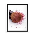 Plakat w ramie 50x70 - Makijaż w kolorze pędzla - makijaż, pędzel - rama czarna