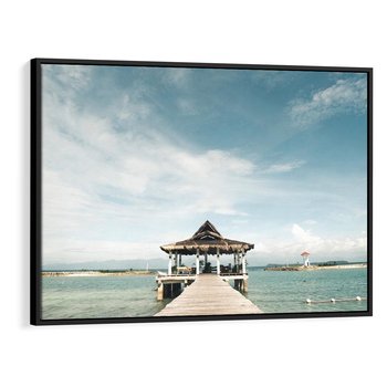 Obraz w ramie 70x50 - Magia Morza i Piękno Plaży - Hawaje, morze - rama czarna