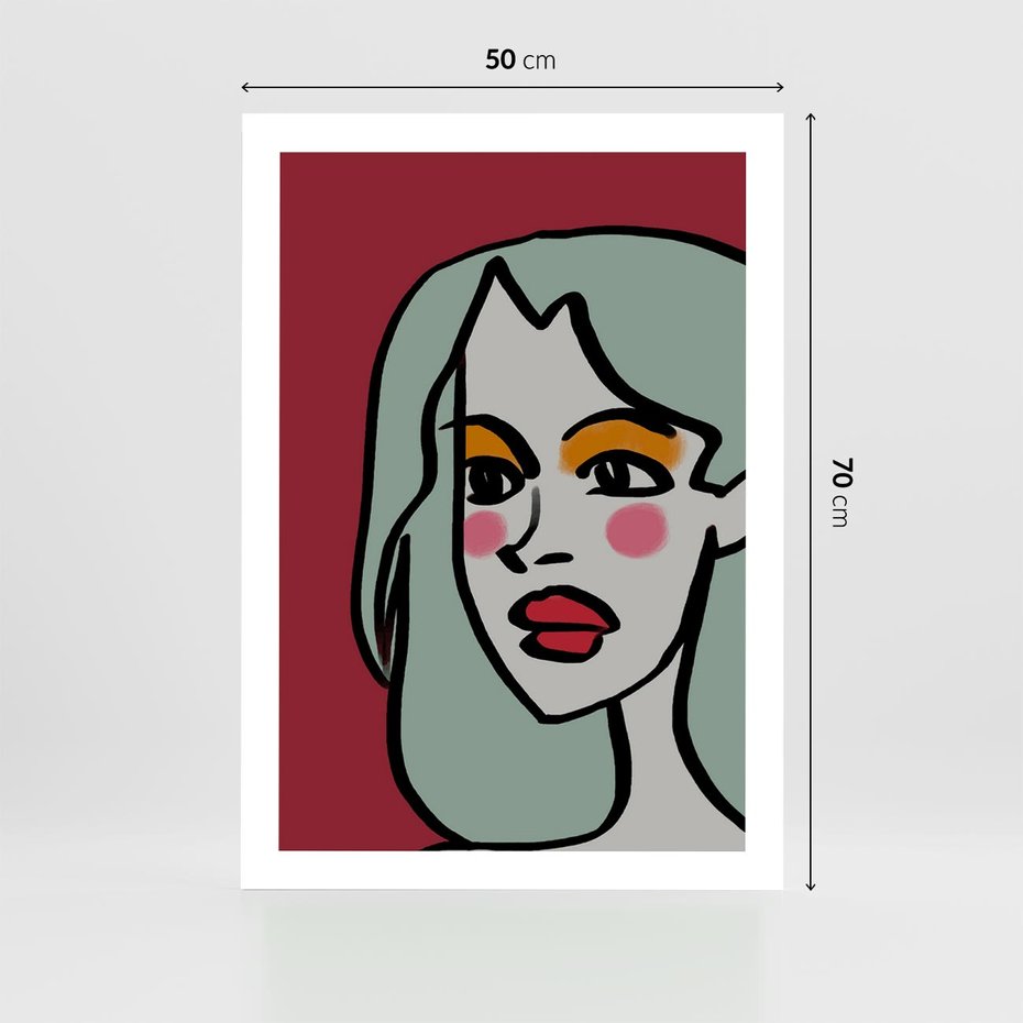 Plakat bez ramy 50x70 - Ekspresja Linii - nowoczesny plakat, mocna linie