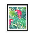 Plakat w ramie 40x50 - Egzotyczna Przygoda - tropikalne, liście - rama czarna