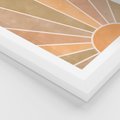 Plakat w ramie 30x40 - Grafika Boho w Odcieniach Pomarańczu - boho słońce, grafika - rama biała