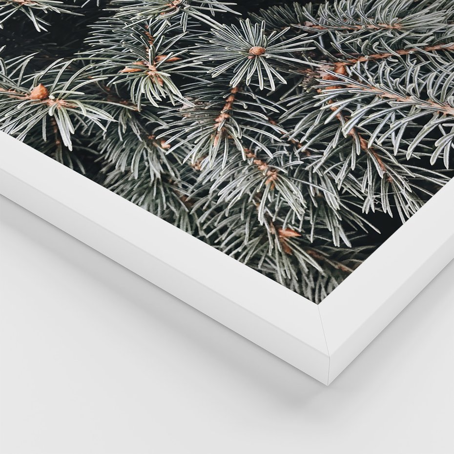 Zestaw obrazy w ramie 30x40 galeria - Kawa, zima, koc - rama biała