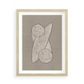 Plakat w ramie 50x70 - Zaklęte Anomalie - nowoczesna geometryczna sztuka, loftowe wnętrze - rama drewno