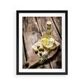 Plakat w ramie 40x50 - Oliwki w restauracji - oliwa, oliwki - rama czarna