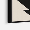 Obraz w ramie 50x50 - Rozkwitająca Abstrakcja - abstrakcyjne geometryczne kształty, minimalizm - rama czarna