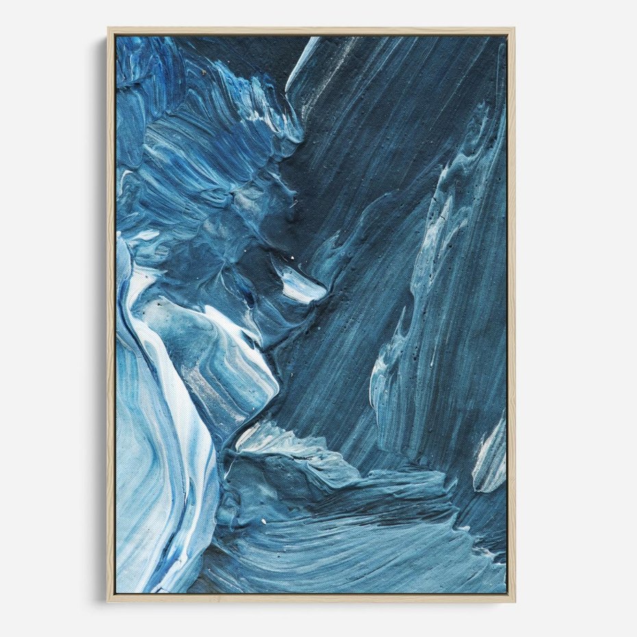 Obraz w ramie 50x70 - Wyrazista abstrakcja w akwareli - abstrakcja, akwarela - rama drewno