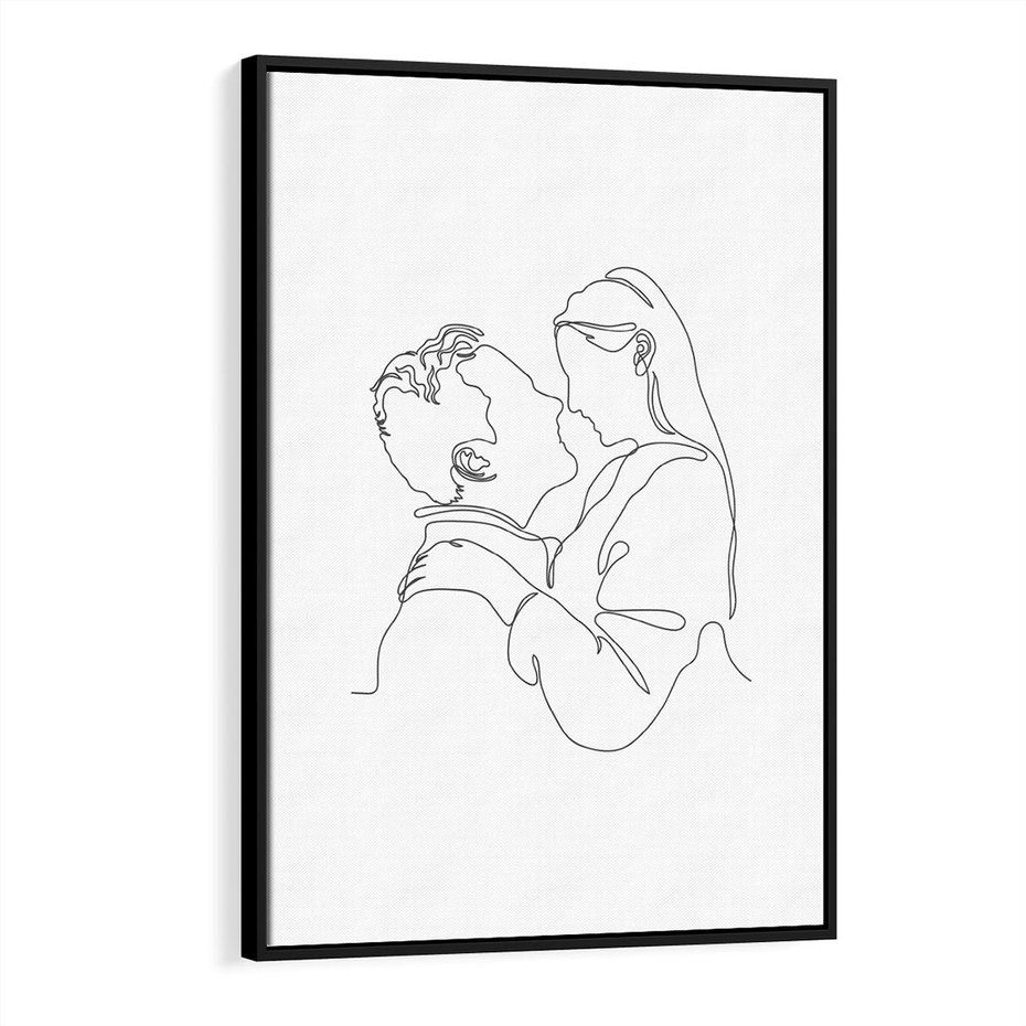 Obraz w ramie 50x70 - Bezgraniczne Tańce - para zakochanych, kobieta i mężczyzna - rama czarna