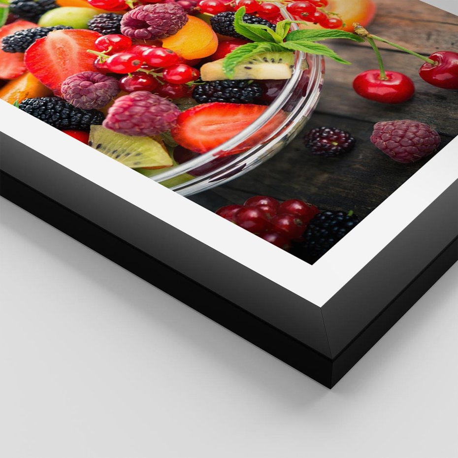Plakat w ramie 50x70 - Smakowite Porywy - owoce, jedzenie - rama czarna