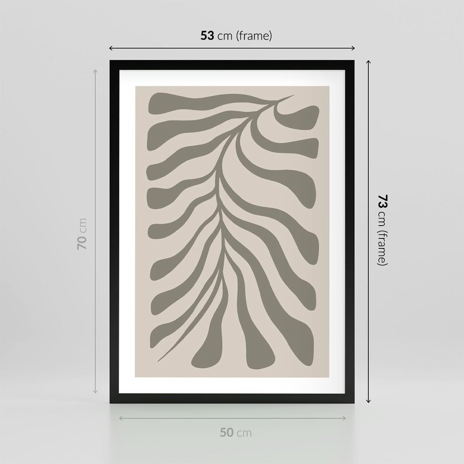 Plakat w ramie 50x70 - Zaklęte Kształty - nowoczesna sztuka, plakat modern - rama czarna