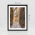 Plakat w ramie 30x40 - Perspektywa Uliczki - uliczka, perspektywa - rama czarna