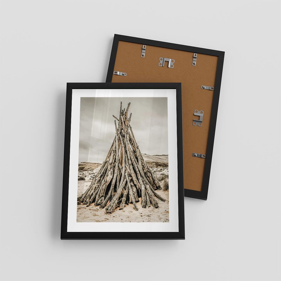 Plakat w ramie 30x40 - Ciepło Przeszłości - retro fotograia, odcienie sepii - rama czarna