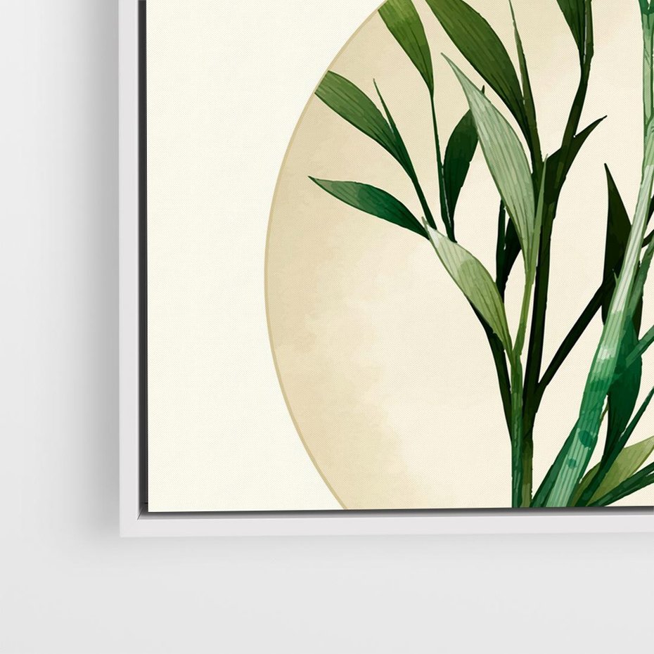 Obraz w ramie 80x80 - Rozkwitająca Delikatność - japońska sztuka, ptak - rama biała