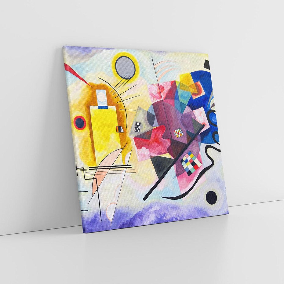 Obraz na płótnie 80x80 - "Żółty-Czerwony-Niebieski" Wassily Kandinsky - Reprodukcja - reprodukcja, obraz na płótnie