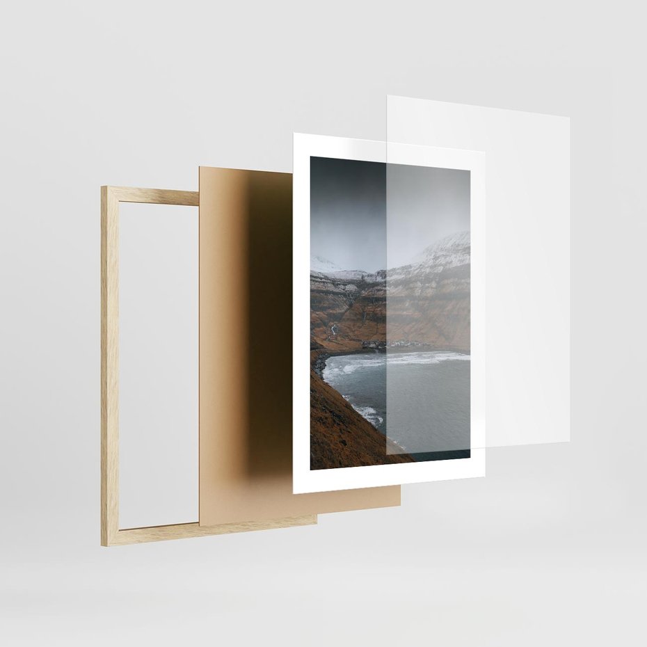 Plakat w ramie 30x40 - Spektakularna Przyroda - fiordy, Norwegia - rama drewno