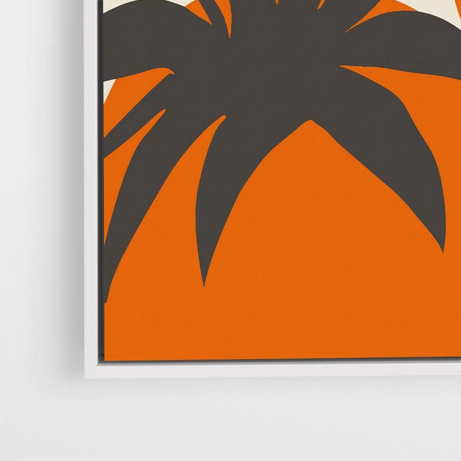 Obraz w ramie 80x80 - Jadalne Kształty - nowoczesny plakat do kuchni, pomidory - rama biała