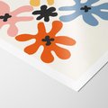 Plakat bez ramy 21x30 - Taniec Akwareli - abstrakcyjne wielokolorowe kwiaty, minimalizm