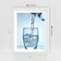 Plakat w ramie 40x50 - Chłodząca szklanka wody - szklanka, wody - rama biała