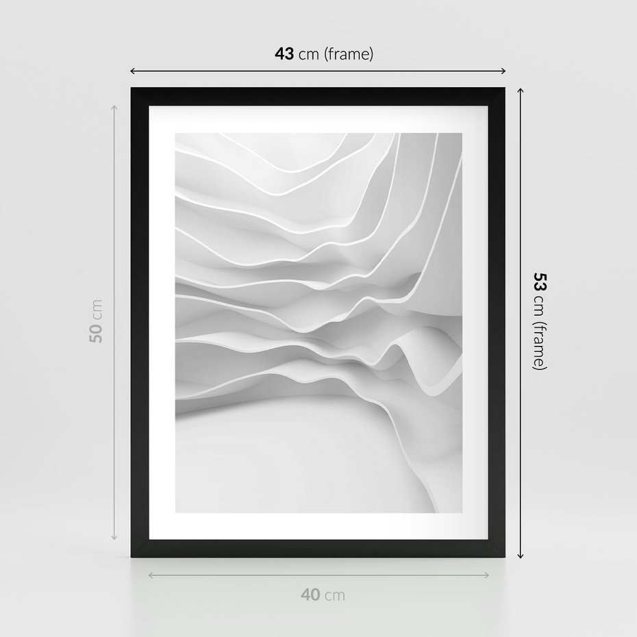 Plakat w ramie 40x50 - Żywa Natur - 3d, abstrakcja - rama czarna