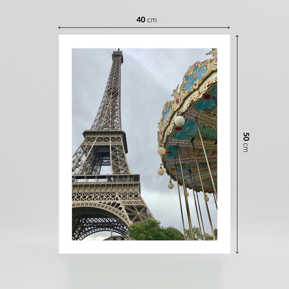 Plakat bez ramy 40x50 - Delikatność kolorów - wieża, Eiffla