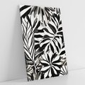 Obraz na płótnie 80x120 - Czarne Liście - akwarelowy obraz, czarno biały