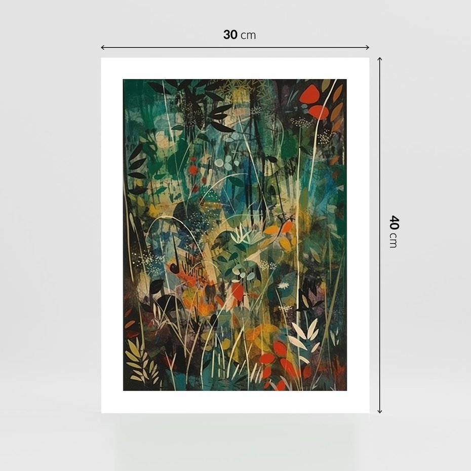 Plakat bez ramy 30x40 - Abstrakcyjne Wariacje Form - abstrakcyjny obraz, mnogość kolorów