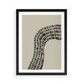 Plakat w ramie 50x70 - Migotliwa Innowacyjna Ekspresja - boho plakat, czarne kropki kreski - rama czarna