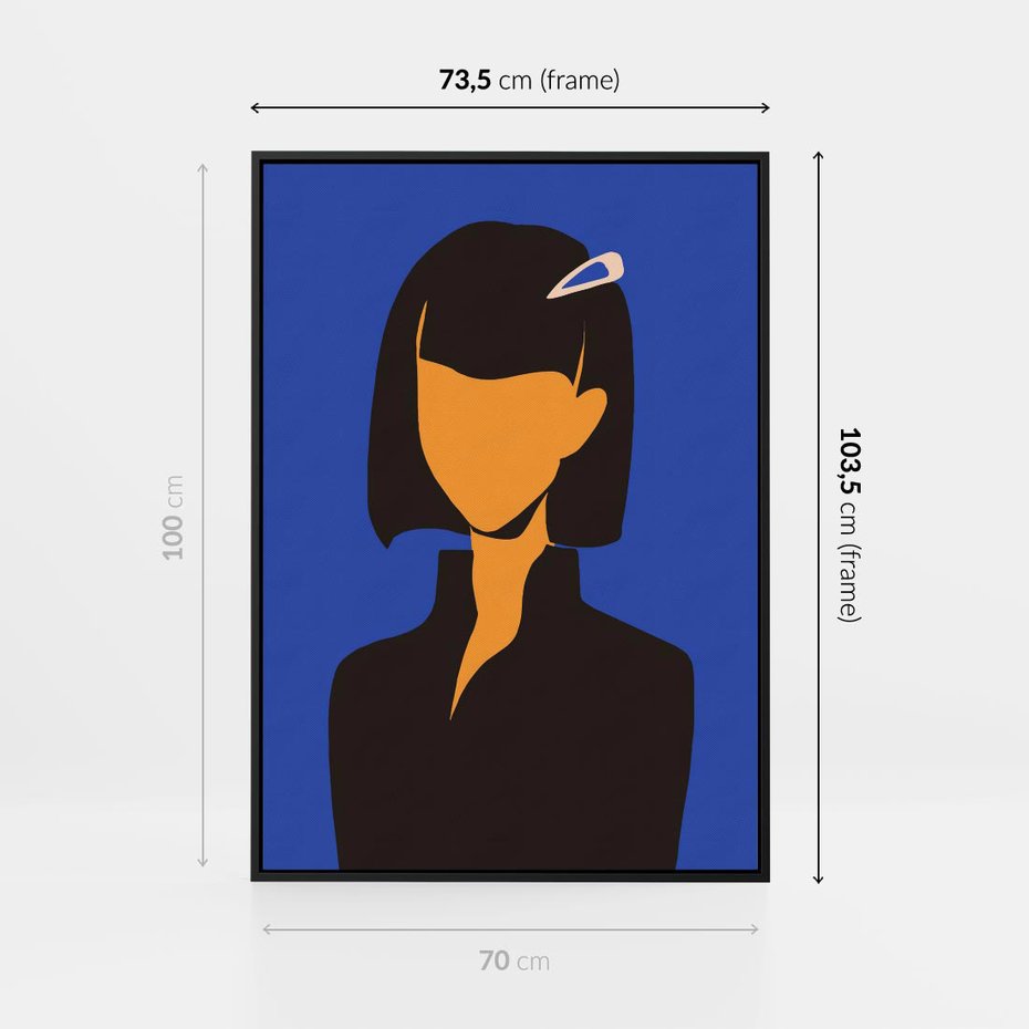 Obraz w ramie 70x100 - Energetyczne Zestawienie - sztuka nowoczesna, plakat - rama czarna