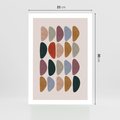 Plakat bez ramy 21x30 - Granice Boho - abstrakcyjny obraz, geometryczna kompozycja